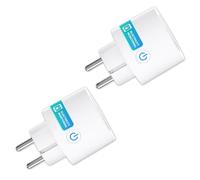 ANTELA Presa Intelligente Alexa, Presa WiFi Type F con Monitoraggio Energetico, Smart Plug 16A, Controllo Vocale, Compatibile con Alexa e Google Home, Controllo Remoto Tramite APP, 2Pz
