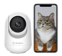 ANTELA Telecamera IP Wi-Fi 2,4GHz & 5GHz da interno orientabile 355°/80°, teleca