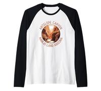 Antelope Canyon Arizona invecchiato Cerchio Vintage Maglia con Maniche Raglan