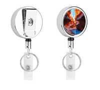 Antelope Canyon - Porta badge retrattile con anello portachiavi, divertente porta badge per insegnanti, infermiere, dottori, lavoratori, regalo identificativo, targhetta decorativa in metallo