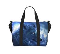 Antelope Canyon Print Duffle Bag per viaggio pieghevole borsa da viaggio borsa da viaggio bagaglio bagaglio borse da volo borsa weekend per donne e uomini, Lupo Anime, One Size, Borsone da viaggio