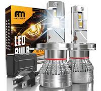 ANTEMOON Lampadine H4 LED, 110W 30000LM 800% Brillante 6500K Bianco LED H4 Auto Fari Abbaglianti e Anabbaglianti 12V 24V Lampada Sostituzione per Alogena e Xenon, 2 Lampade