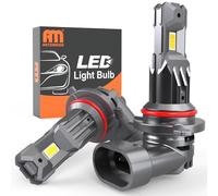 ANTEMOON Lampadine HB3 9005 LED, 100W 20000LM 6500K Bianco 12V Fari Abbaglianti e Anabbaglianti, 1:1 Mini Design Non Polarità per Auto e Moto Kit Lampada Sostituzione per Alogena e Xenon, 2 Lampade