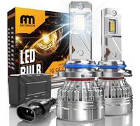 ANTEMOON Lampadine HB4 9006 LED, 110W 30000LM 800% Brillante 6500K Bianco LED HB4 Auto Fari Abbaglianti e Anabbaglianti 12V 24V Lampada Sostituzione per Alogena e Xenon, 2 Lampade