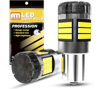 ANTEMOON PY21W BAU15S Lampadine LED Canbus Sensa Errore Super Luminoso 5000LM 12V 24V 6000K Bianco 7507 1056 5009 per Luce di Retromarcia Posteriori Luce di Svolta Luce del Freno, 2 Pezzi