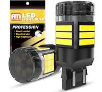 ANTEMOON W21/5W 7443 T20 Lampadine LED Canbus Sensa Errore Super Luminoso 5000LM 12V 24V 6000K Bianco 7440 7441 7444 per Luce di Retromarcia Posteriori Luci Marcia Diurna Luce del Freno, 2 Pezzi