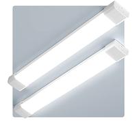 Anten 2pz Plafoniera da Officina 120cm 36W | 4000lm Collegabili Tubo Neon LED | Bianco Freddo(6000K) IP65 Impermeabile Plafoniere LED a Soffitto, per Garage Ufficio Cantina Cucina Supermercato