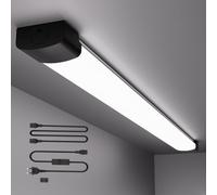 ANTENLICHT Lampada a LED per ambienti umidi, 150 cm, con spina plug and play o cablato, semplice collegamento in serie, lampada da officina con 45 W, 5000 K, luce bianca fredda, 5000 lumen,