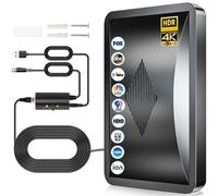 Antenna 2026 per Smart TV da interni, antenna TV per canali locali, antenna HDTV a lungo raggio, antenna digitale con amplificatore di segnale supporto 4K 8K 1080p, cavo coassiale da 108 m