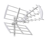 Antenna 28 elementi SH28/TU per Digitale Terrestre/Mediaset/Rai/DVB-T2 - Dipolo con filtro LTE/4G incorporato - Pronta all'uso in soli 5 secondi - Colore BIANCO