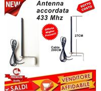 ANTENNA 433 MHZ PER AUTOMAZIONI CANCELLI AUTOMATICI CON STAFFA E CAVO SCHERMATO