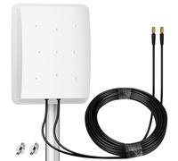 Antenna 5G Antenna 4G LTE Esterna Doppia Polarizzazione 14DBi Antenna WiFi 698-2700 | 3300-3800 MHz Antenna Direzionale Router Antenna Esterna MIMO SMA / 2 x TS9 Antenne, 2x10M Cable,3G/4G/5G/GSM/GPRS