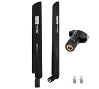Antenna 5G LTE 18DBI RP-SMA/TS9 Maschio WiFi Antenna Omnidirezionale Mimo Amplificatori di Segnale,3G/4G/5G/GSM/GPRS, per Router Wireless,Schede PCI-E,Telecamera IP Sicurezza,Estensori,ecc. - Nero