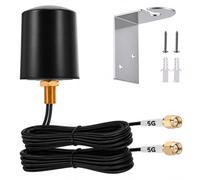 Antenna 5G LTE per esterni, 5 dBi, connettore MIMO SMA 600-6000 MHz | Con cavo coassiale BMR100 Dual SMA da 5 m a bassa perdita per router 4G/5G, gateway, modem, hotspot, IoT e reti mobili