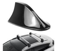 Antenna a pinna di squalo, antenna per pinna di squalo per auto copre ABS autoadesiva senza pugni con pannello interno per segnali 7x3x2 Spoiler decorativi sostitutivi per auto, nero