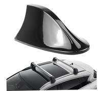 Antenna a pinna di squalo, antenna per pinna di squalo per auto copre ABS autoadesiva senza pugni con pannello interno per segnali 7x3x2 Spoiler decorativi sostitutivi per auto, nero