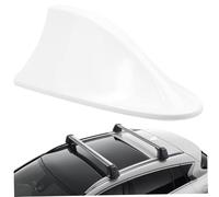 Antenna a pinna di squalo, antenna per pinna di squalo per auto copre ABS autoadesiva senza pugni con pannello interno per segnali 7x3x2 Spoiler decorativi sostitutivi per auto, bianco