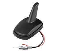 ANTENNA PER AUTO AMPLIFICATA AM FM UNIVERSALE DA TETTO PINNA SQUALO STELO OPACA