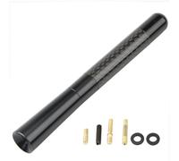Antenna Auto Antenne per auto Antenna radio corta universale per auto da 3,5 cm/8 cm/12 cm Antenna da tetto nera in fibra di carbonio Antenna ricevente FM/AM in metallo(Black,12cm)