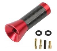 Antenna Auto Antenne per auto Antenna radio corta universale per auto da 3,5 cm/8 cm/12 cm Antenna da tetto nera in fibra di carbonio Antenna ricevente FM/AM in metallo(Red,3.5cm)