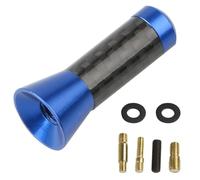 Antenna Auto Antenne per auto Antenna radio corta universale per auto da 3,5 cm/8 cm/12 cm Antenna da tetto nera in fibra di carbonio Antenna ricevente FM/AM in metallo(Blue,3.5cm)