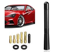 Antenna Auto Corta universale autoradio Fibra di Carbonio,12CM 4 Viti Incluse M4.0 M5.0 M6.0 con forte funzione di ricezione FM/AM/DAB