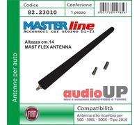 ANTENNA AUTO DOPPIO GRANO BASE RETTANGOLARE JEEP RENEGADE DAL 2014. LUNGH. 12 CM