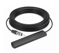 Antenna Auto FM Universale con Spinotto DIN, Cavo 5m, Adesiva 3M, 1 Pz | Segnale Stabile, Montaggio Invisibile sul Vetro, Installazione Senza Fori, Alloggiamento ABS Compatto, Camion SUV Barca