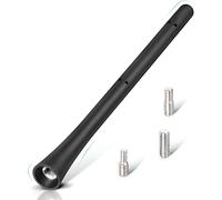 Antenna Auto Ricambio Universale in Gomma Flessibile - 17,5cm - Compatibile con Autoradio FM/AM/DAB - Sostituzione Facile - Filettatura M4/M5/M6 - Nera