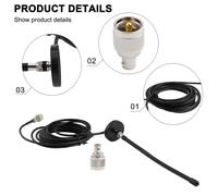Antenna Cavo Coassiale con Adattatore Con Base Magnetica Collegamento A Radio
