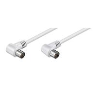 Antenna cavo coassiale Goobay angolata 2,5 m bianca