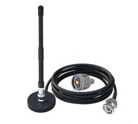 Antenna CB 27 MHz Soft Whip con base magnetica RG58 cavo di prolunga BNC PL259, cavo di prolunga BNC, altezza 24 cm, compatibile con Uniden, Cobra, Midland