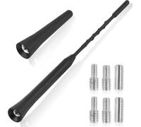 Antenna Da Tetto Per Auto, Confezione Da 2, Antenna Universale Corta Da 24 Cm + 6,5 Cm, Antenna FM/AM/DAB, Con 6 Viti Di Collegamento M4, M5, M6 Ad Alta Compatibilità, Adatta A Tutte Le Auto