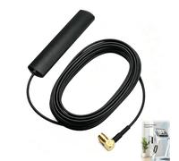 Antenna DAB DAB+ per auto con guadagno di 5dBi, cavo da 3 m, antenna radio digitale con amplificatore di segnale, adattatore SMB, antenna a disco per vetro, metallo, plastica, antenna universale per