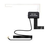 Antenna DAB per Auto con Connettore SMB Maschio, Adesiva da Finestrino con Cavo da 3 Metri, per Radio DAB e DAB+ Universali, Compatibile con Autoradio Pioneer Kenwood JVC Alpine, Amplificata per Migli