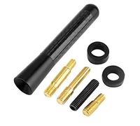 Antenna di ricambio per auto, antenna corta per radio a vite in fibra di carbonio 3 pollici per modifica universale dell'auto (nero)