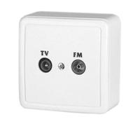 Antenna di superficie per TV e FM, supporto multifrequenza, facile installazione, ideale per migliorare la ricezione di segnali televisivi e radio.