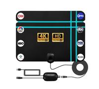 Antenna digitale da interni per TV DVB-T e DVB-T2 Cavo da 10 m con amplificatore, 100+ miglia Supporta canali HD 4K 1080P