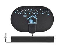 Antenna digitale | DVB-T2 Black Antenna TV Digital HD Outdoor con voce HD - Amplificatore antenna TV 4K ricezione segnale da terra design sottile per la ricezione di segnali TV Honeyboy