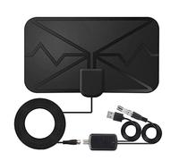 Antenna digitale per interni HDTV, antenna DVB-T amplificata per canali locali (nero)