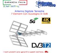 Antenna Digitale Terrestre 7 Elementi Banda UHF Canali 21 a 48