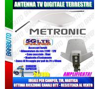 ANTENNA DIGITALE TERRESTRE AMPLIFICATA PER CAMPER MEZZI MOBILI BARCA ABITAZIONE