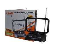 ANTENNA DIGITALE TV DVB-T AMPLIFICATA 38DBI FULL HD VHF UHF PORTATILE AUTO LI-99