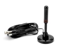 Antenna DVB-T2 Antenna digitale da camera per TV, antenna con amplificatore, ricezione a 360 gradi con base magnetica Cavo da 5 metri, supporta canali