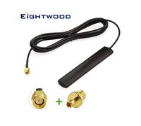 Antenna Eightwood 4G LTE omnidirezionale 698-2700 MHz per montaggio su parabrezza, connettore SMA, adattatore