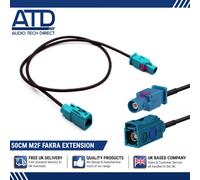 Antenna Estensione 50cm Singolo Maschile Fakra a Femmina Fakra Autoradio Stereo