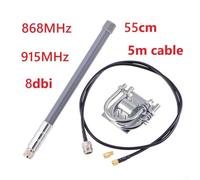 Antenna esterna 8dbi con connettore maschio tipo N per RAK Wireless, per Bobcat, per Sensecap M1 e dispositivi minatori di elio che richiedono segnale a lunga distanza (antenna+5 m)