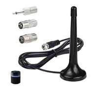 Antenna FM DAB Interna 75 Ohm con Base e Cavo Telescopico da 3 Metri, Antenna telescopica FM DAB per Stereo HiFi Ricevitori AV Amplificatori Audio Video, Accessori con Adattatori Inclusi