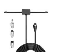 Antenna FM FM FM Radio Dab Antenna per impianto stereo, ricevitore AV con cavo coassiale da 3 m e 3 adattatori, interno a parete, antenna per Yamaha Denon Marantz Onkyo, sintonizzatore amplificatore