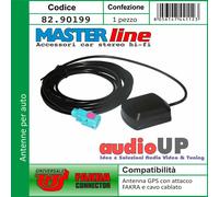 Antenna GPS per auto universale con attacco FAKRA e cavo cablato. Antenne auto
